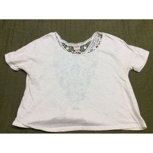 Mossimo Supply Co White Lace Shirt Small